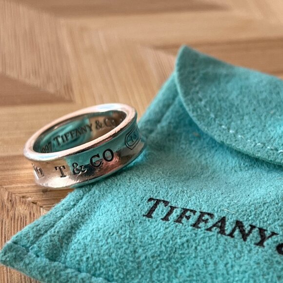 Early 2000's Tiffany & Co. Sterling Silver '1837 T & Co' Ring Size 6 - Picture 1 of 8